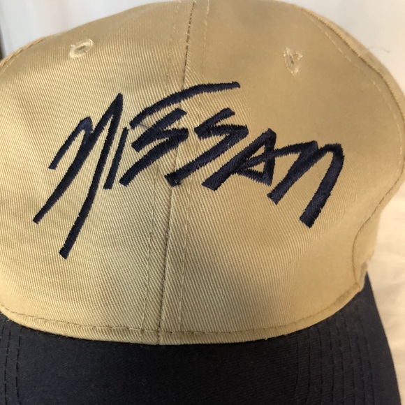 OTTO CAP NISSAN tan and blue baseball cap. Made in Thailand. - Picture 9 of 9